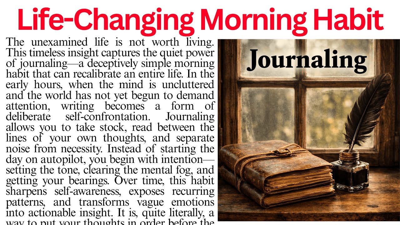 Life-Changing Habit | Why Successful People Journal Every Morning | Reading Comprehension Passage