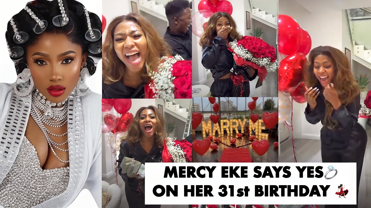 Wow!! Mercy Eke Say Yes On Her 31 Years Old Birthday, Biggest Birthday Surprise By Her Man #mercyeke