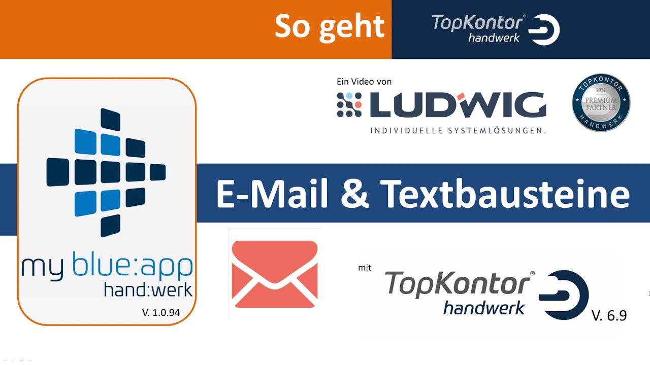 E-Mail & Textbausteine in der my blue:app - hand:werk