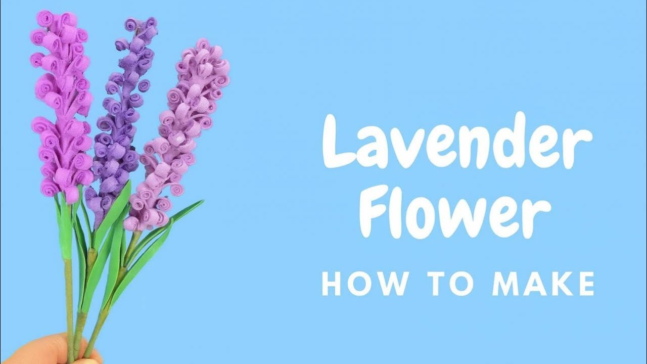 طريقة عمل وردة اللافندر من الفوم خطوة بخطوة | DIY Lavender Flower
