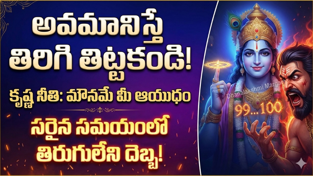 100 తిట్లు తిన్నా నవ్విన కృష్ణుడు... మౌనమే పెద్ద ఆయుధం! || Krishna Niti on Handling Insults