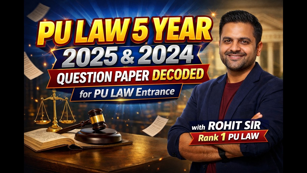 PU LAW Previous Year  Paper Decoded | PU LAW Entrance | CLAT & PULLB Coaching in Chandigarh #pullb