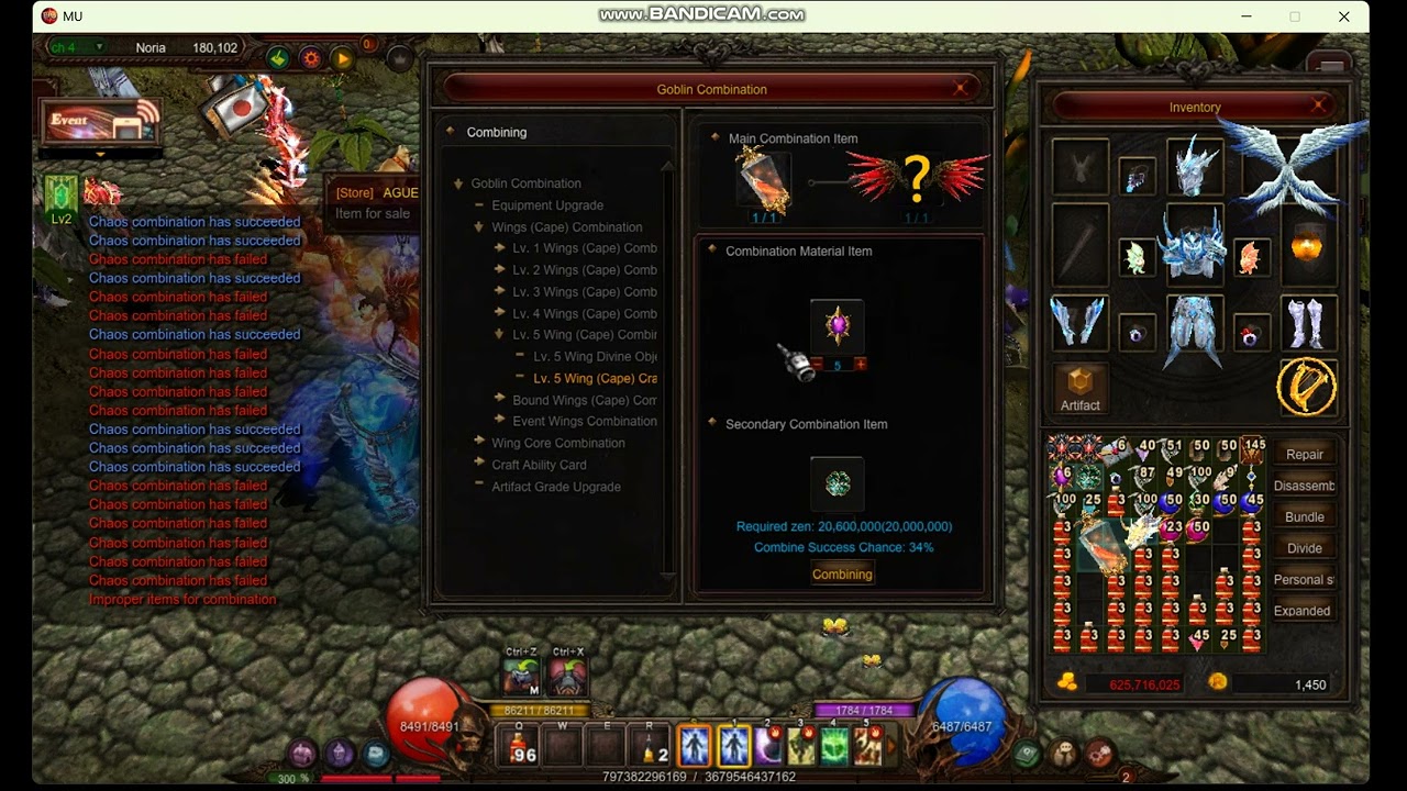 Upgrade Wing5 Mu Online   Sever Hellheim