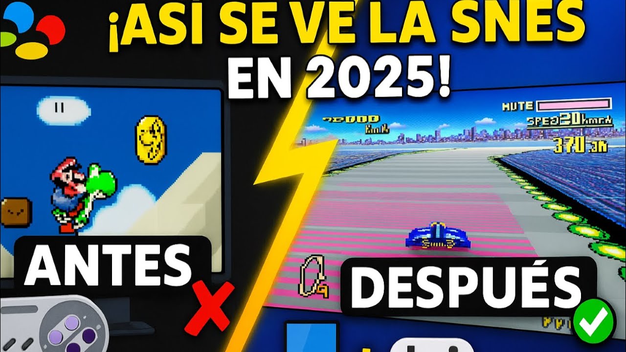 ¡Así se ve la SNES en 2025! | Juega en pantalla panorámica real con RetroArch (modo widescreen)