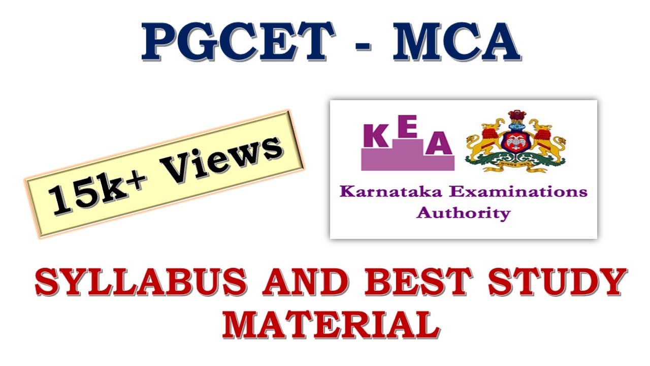 PGCET MCA Syllabus and Study Material