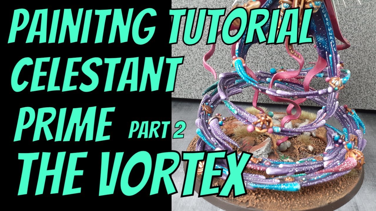 Painting Tutorial Celestant Prime part 2: The vortex and the inner cape.