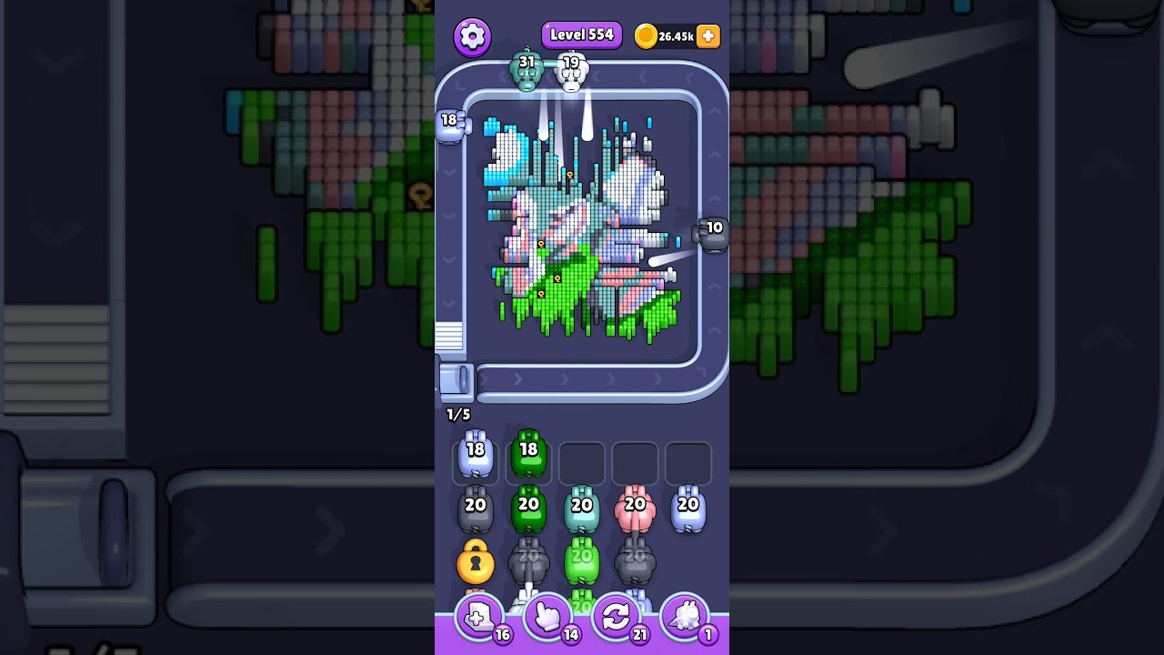 Pixel Flow — hard level 554
