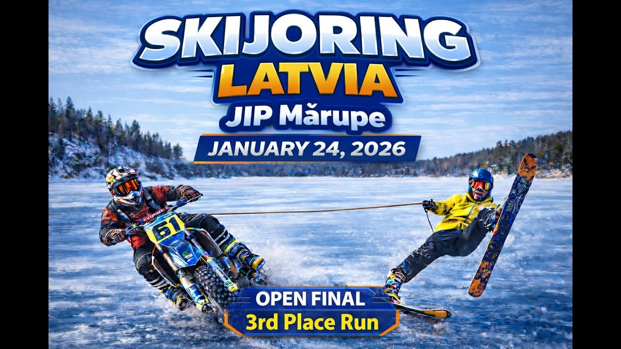 Skijoringa skola #4 JIP Mārupe 24.01.2026  - OPEN FINAL  /  3rd place run (skijoring Latvia)