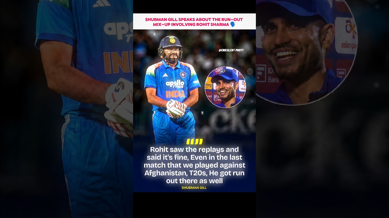 Shubman Gill Speaks About The Run-Out  With Rohit Sharma.🗣️ | #teamindia #india #rohitsharma #shorts
