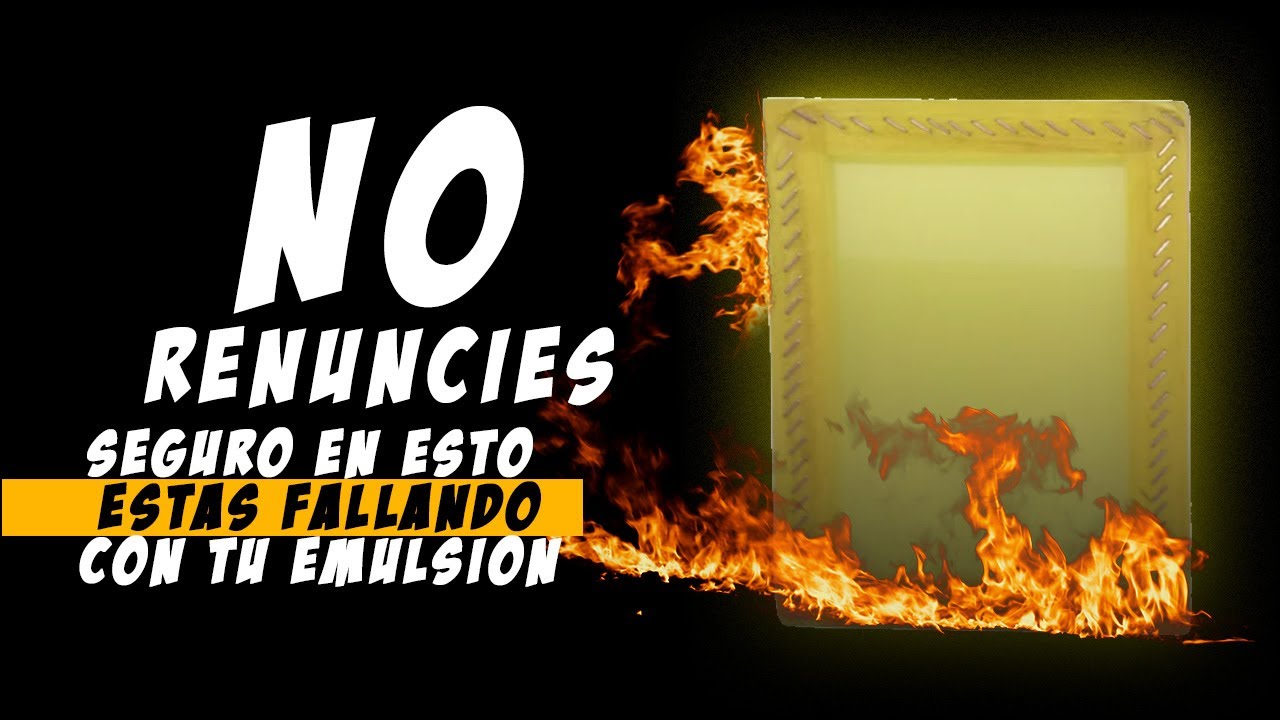 EMULSION para SERIGRAFIA NO TE FUNCIONA ❌porque estas cometiendo estos 5 errores