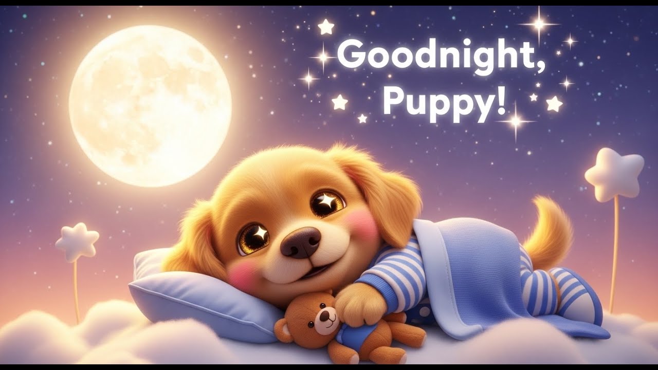 Goodnight, Puppy! 🐶✨ A Sweet Bedtime Song for Kids | 