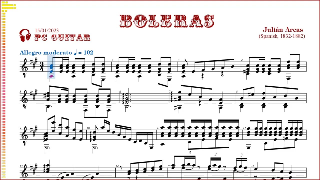 Arcas, Boleras,  guitar