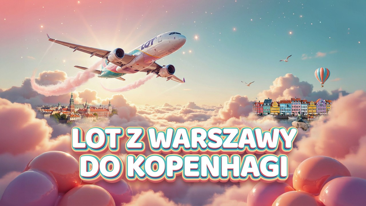 Przelot samolotem z Warszawy do Kopenhagi.