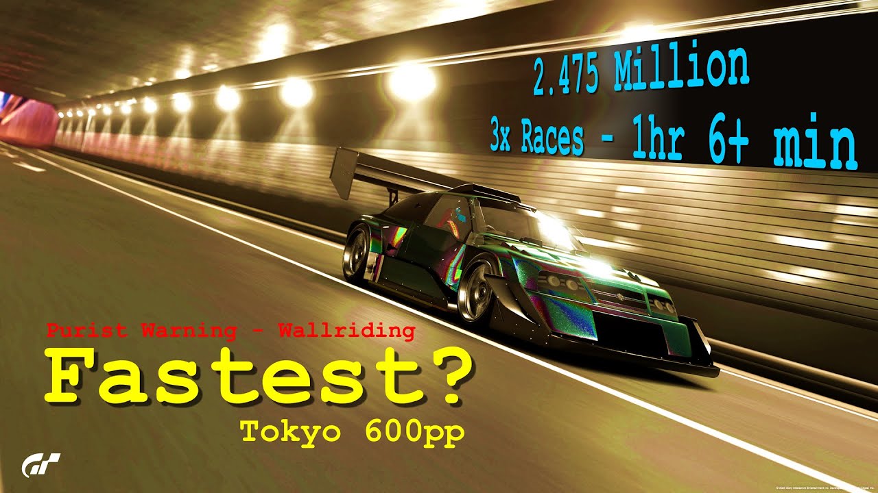 GT7 Tokyo Expressway 600pp Escudo Build  v1.61 - Fast 22:25 -Wallride