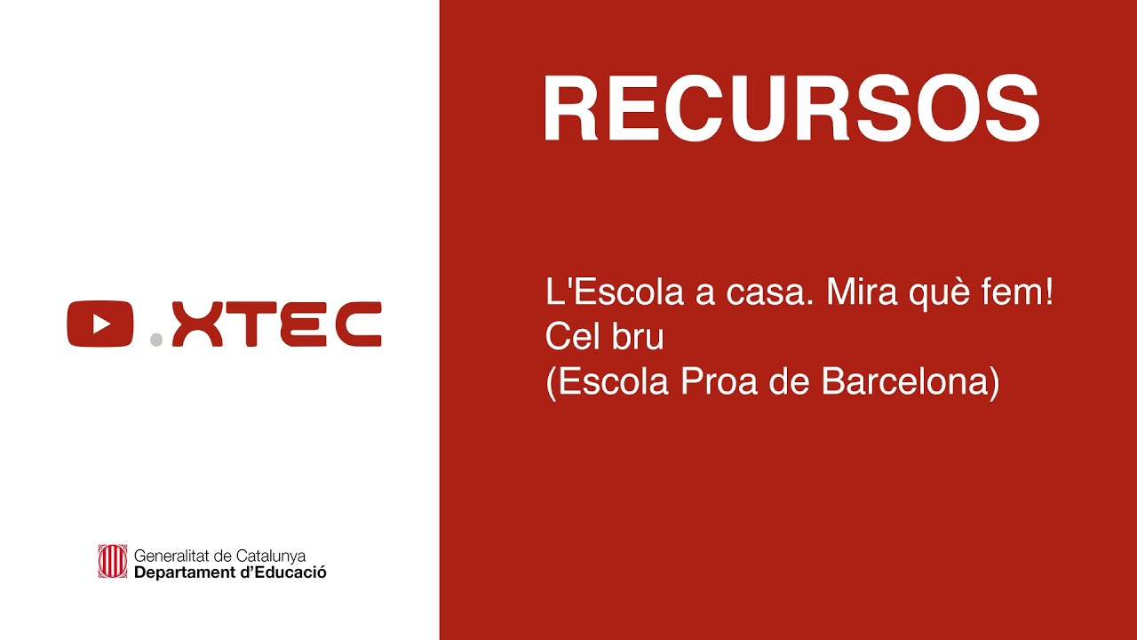 L'Escola a casa. Mira què fem! Cel bru (Escola Proa de Barcelona)