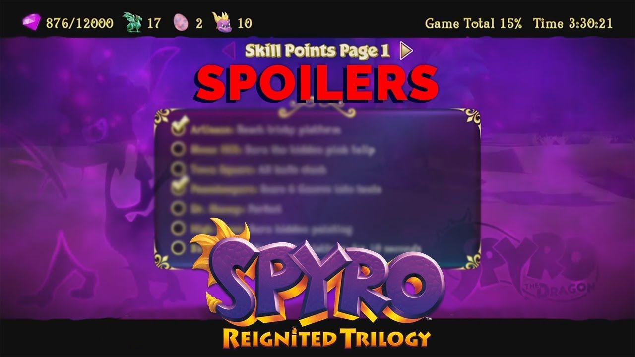 Spyro Reignited Trilogy | Spyro 1 Skill Points Revealed! [SPOILERS]