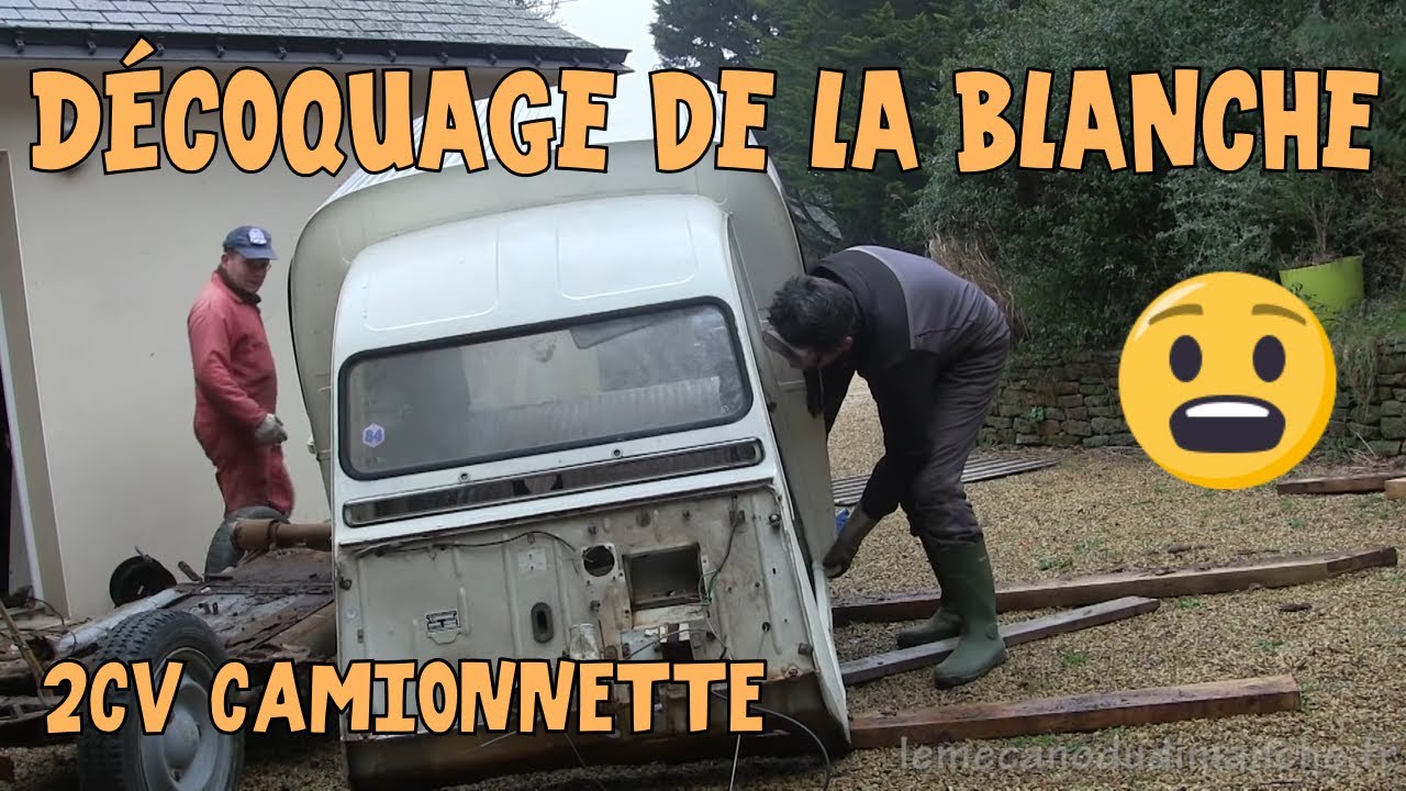 2CV camionnette #02 Décoquage de la blanche