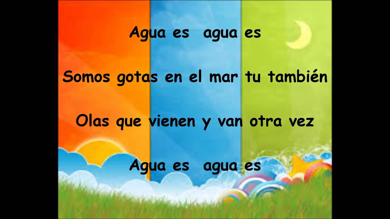 AGUA ES canción con letra para coro infantil  primaria niños