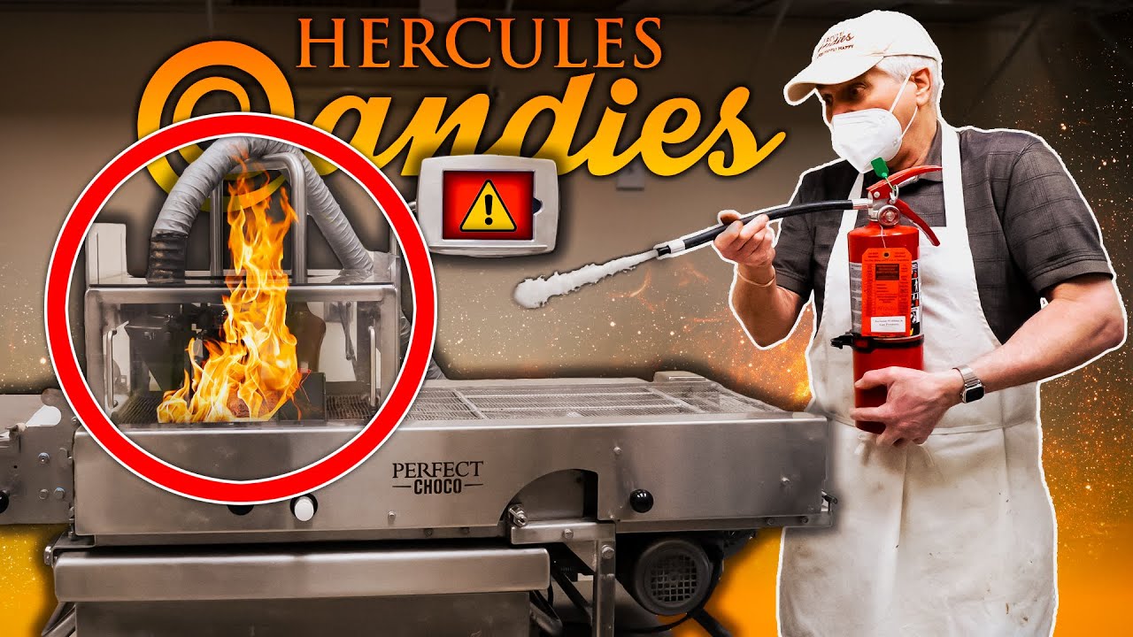 Our Chocolate Enrober Caught On Fire! 🔥