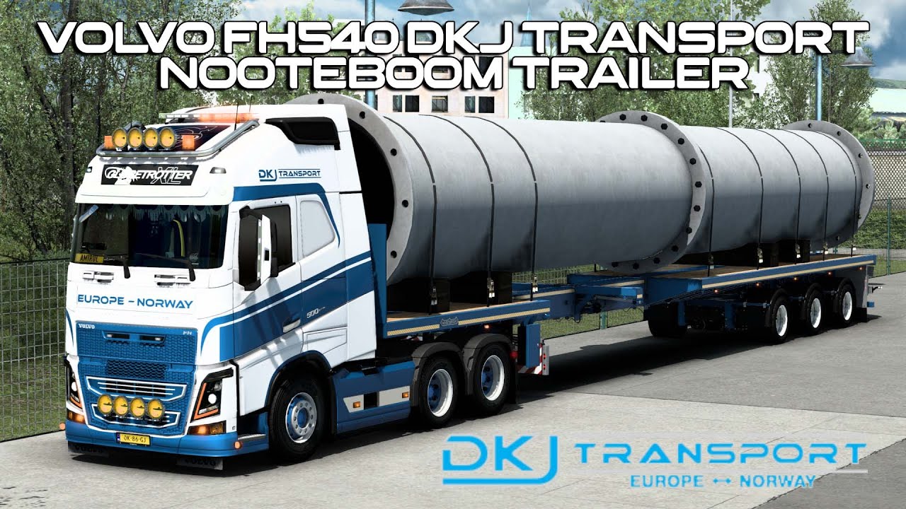 Volvo FH540 DKJ Transport Nooteboom Trailer | Heavy Rain | Promods