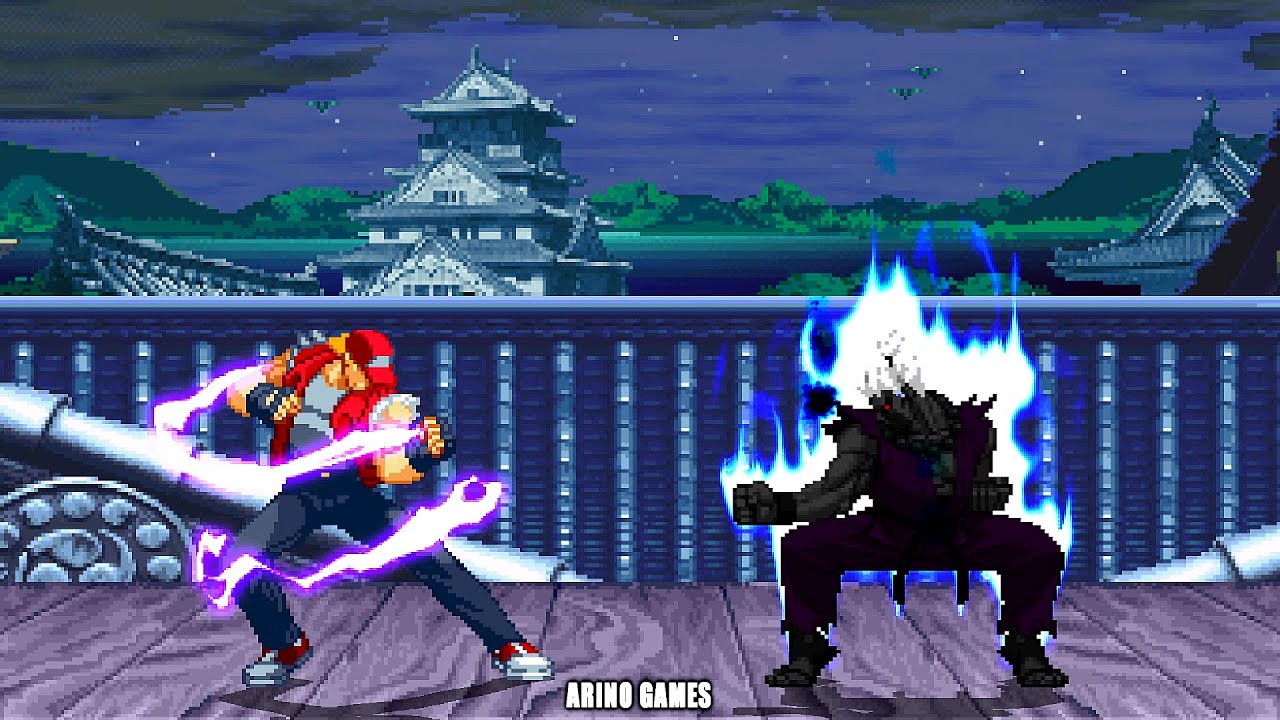TERRY BOGARD VS ONI! INSANE FIGHT ARINO GAMES!