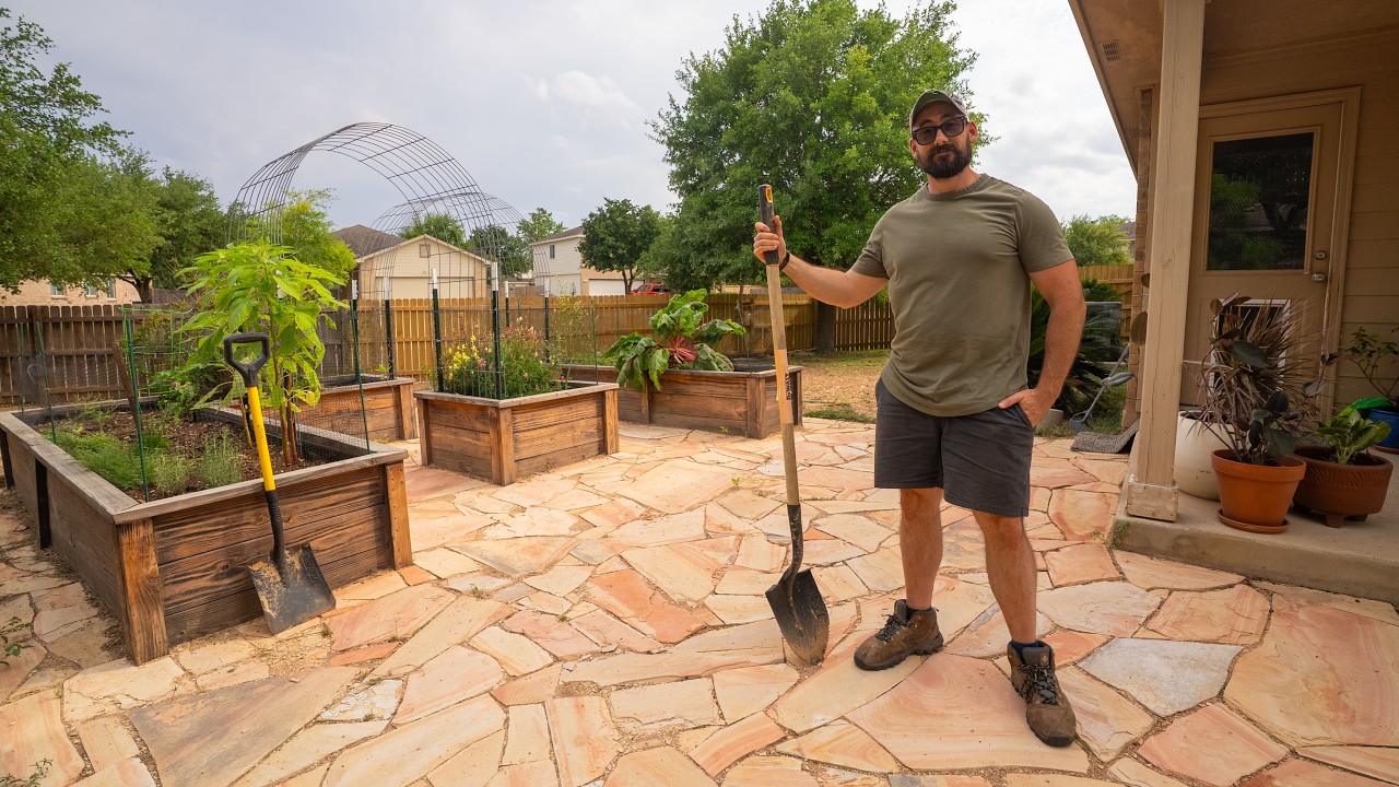 I Built a Flagstone Patio Garden with Zero Experience... Here's What Happened