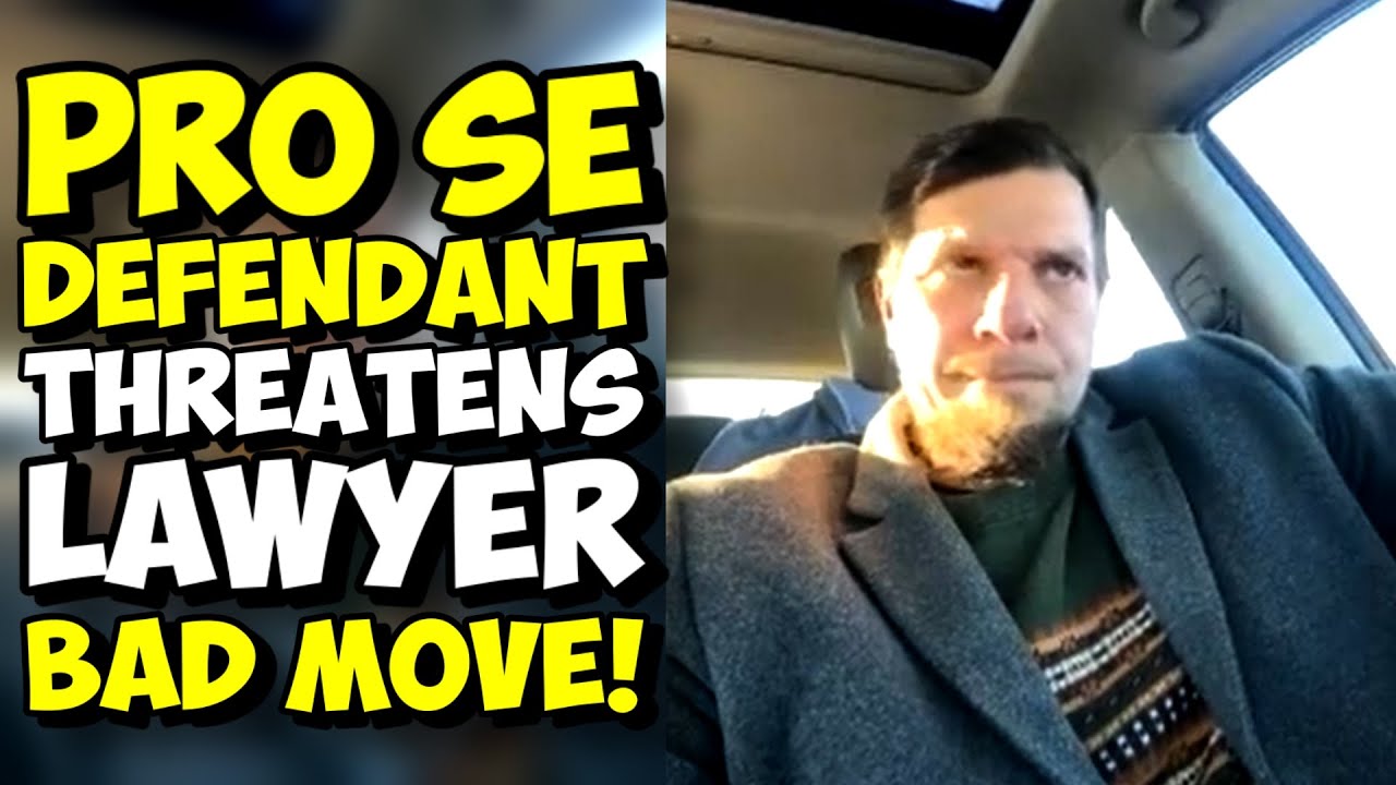 Pro Se Defendant Threatens Lawyer And PAYS For It... Literally!!! Pro Se FAIL In Court!!!