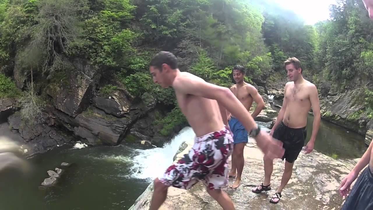 Cliff Diving at Compression Falls