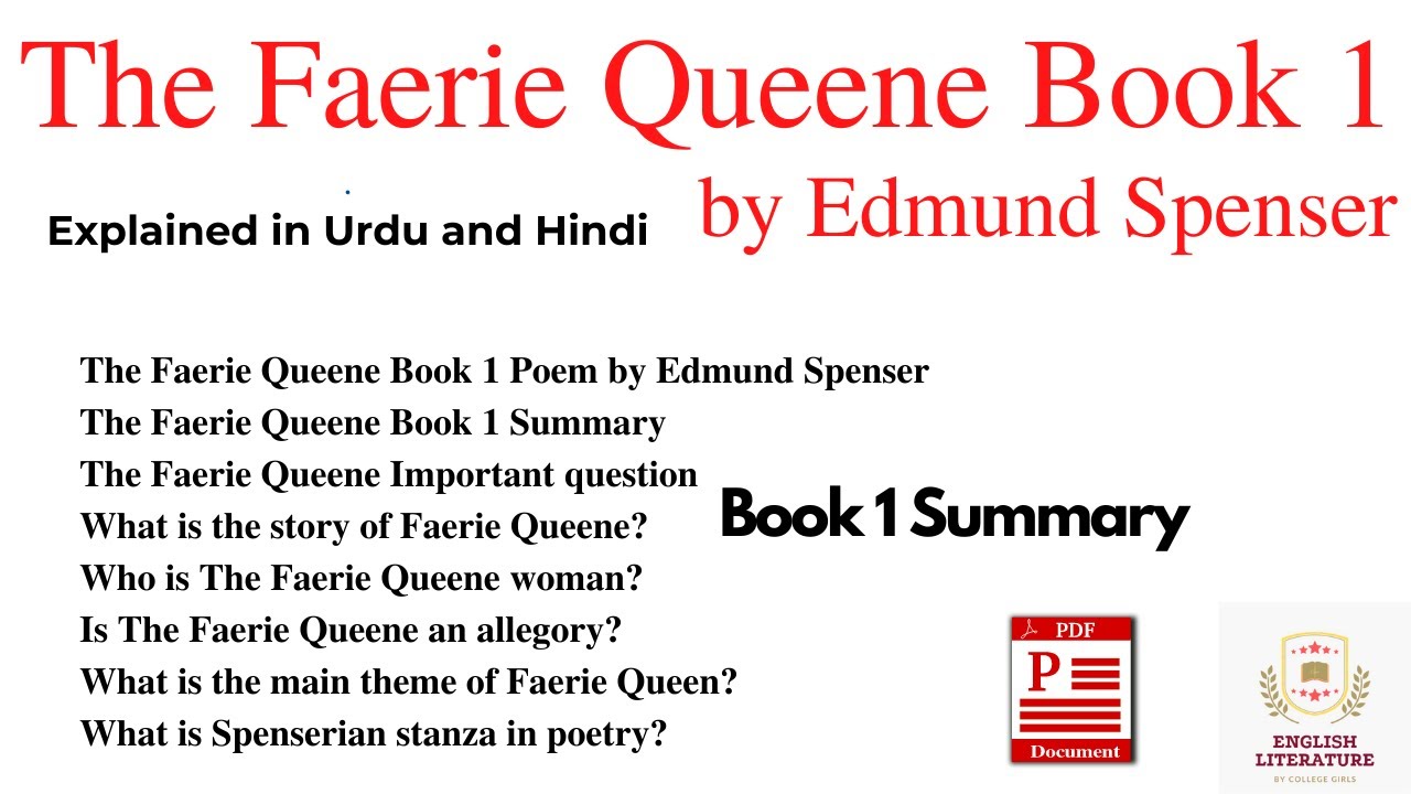 The Faerie Queene Summary, The Faerie Queene By Edmund Spencer Explanation, Faerie Queene Poem. PDF