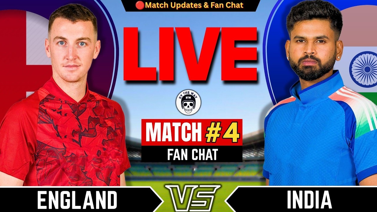 🔴INDIA vs ENGLAND, 4th T20 Match | IND vs ENG Fan Chat | T20 Series 2026 | Live cricket Match Today
