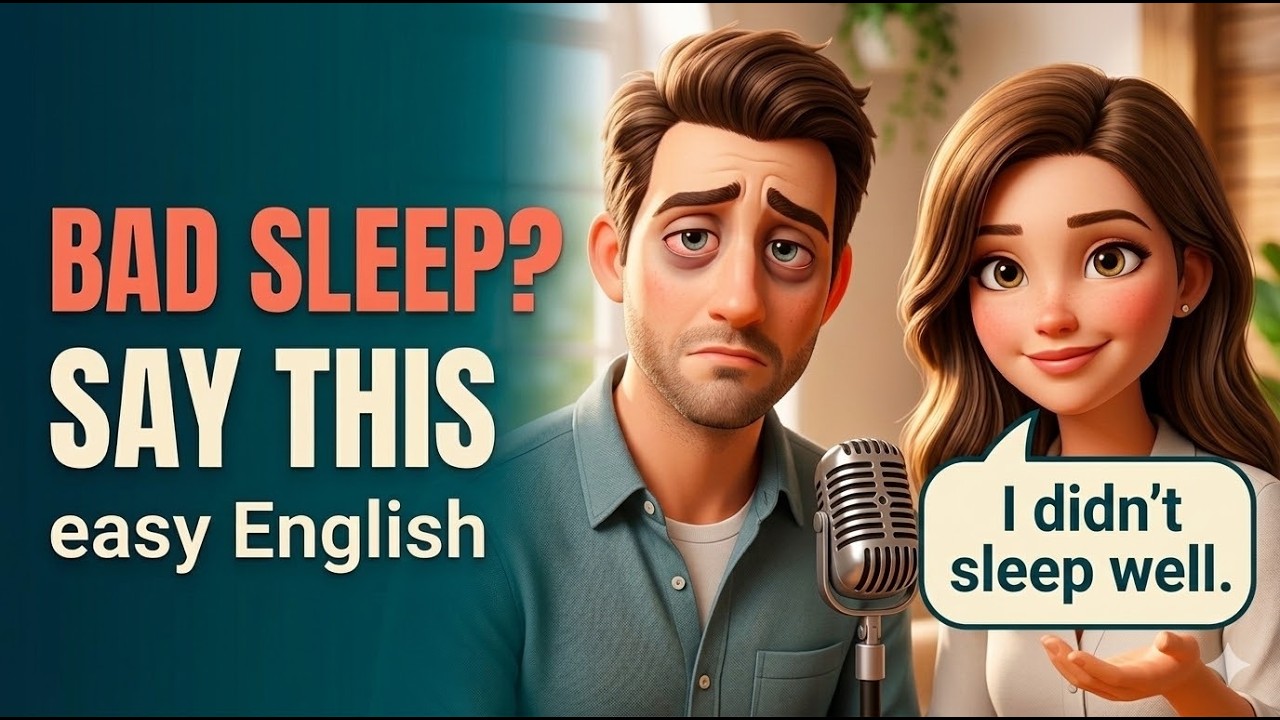 Talking About Sleep in English | Tired, Rested, Can’t Fall Asleep (A2–B1)