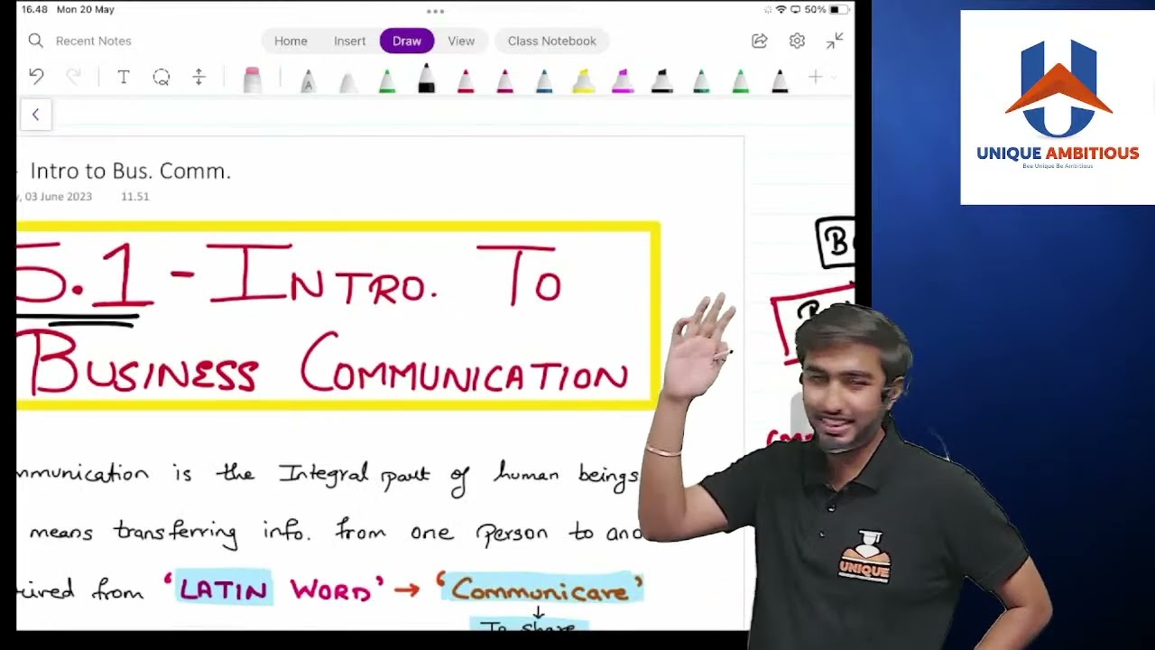 CMA Foundation - Business Communication || Part 1 - June 24 || Prof. Darshan Dhoka