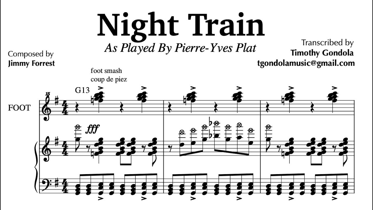 Pierre-Yves Plat| Night Train (Piano Transcription)