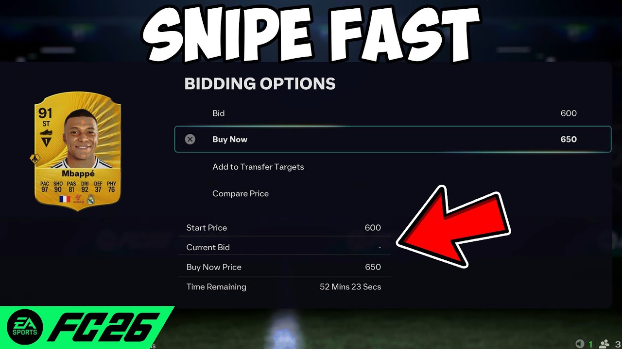 How To Snipe On FC 26 Ultimate Team (Sniping Not Working Fix)
