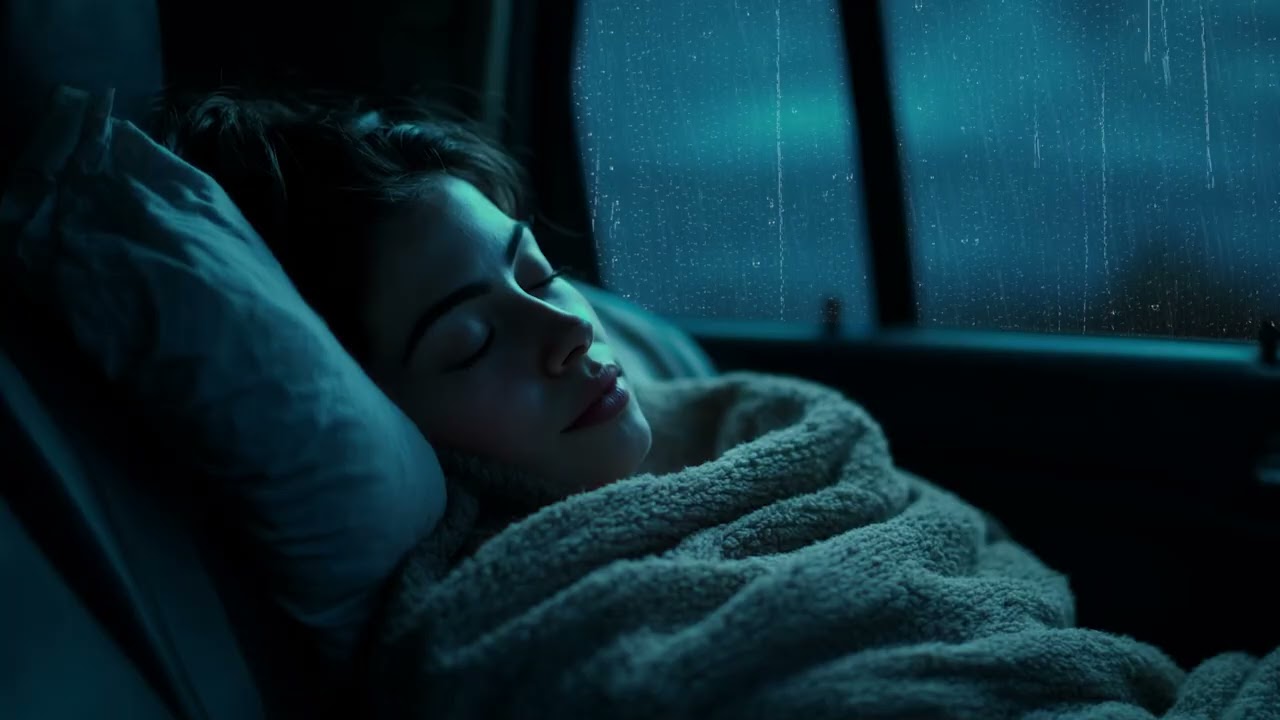 Sleep Instantly with Heavy Rain and Thunder Hitting Your Car Roof at Midnight