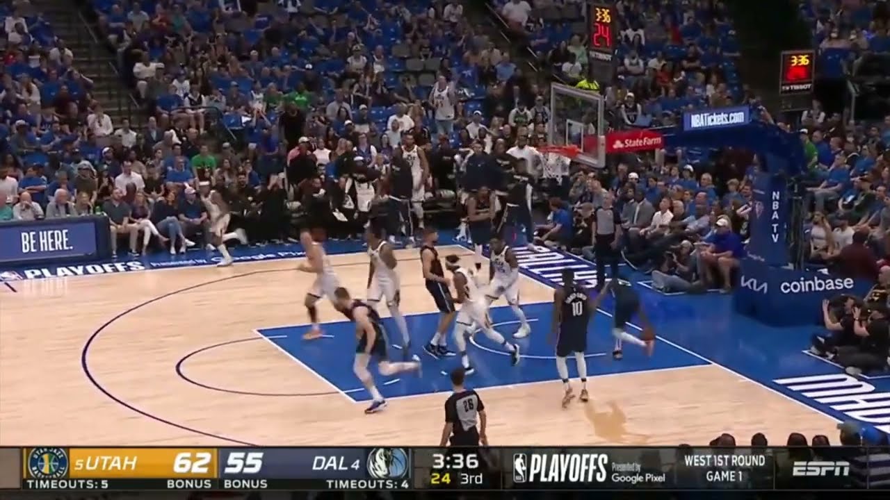 Donovan Mitchell Throws it Down Off the Fastbreak