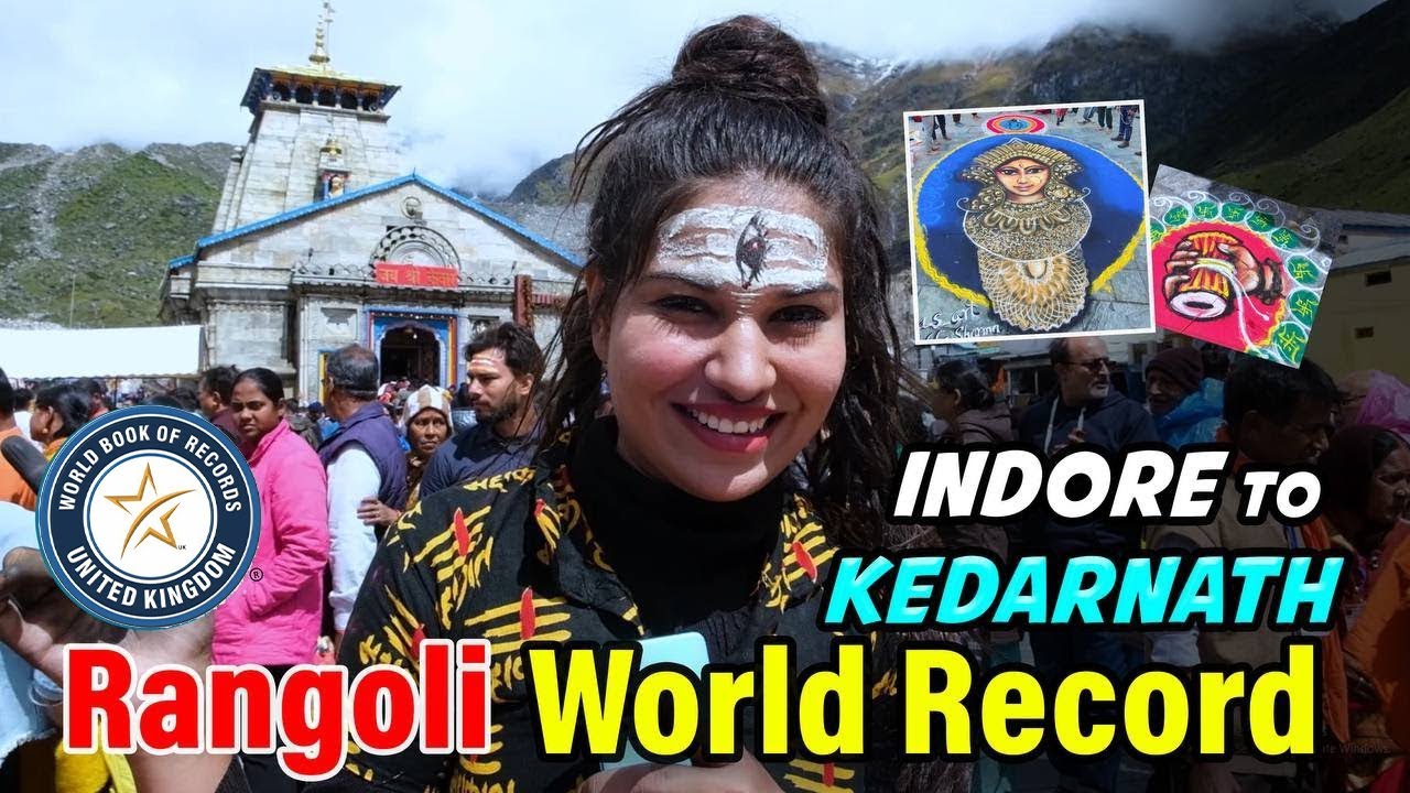7TH WORLD RECORD COMPLETED 🔥| INDORE TO KEDARNATH RANGOLI BY ARTIST SHIKHA SHARMA