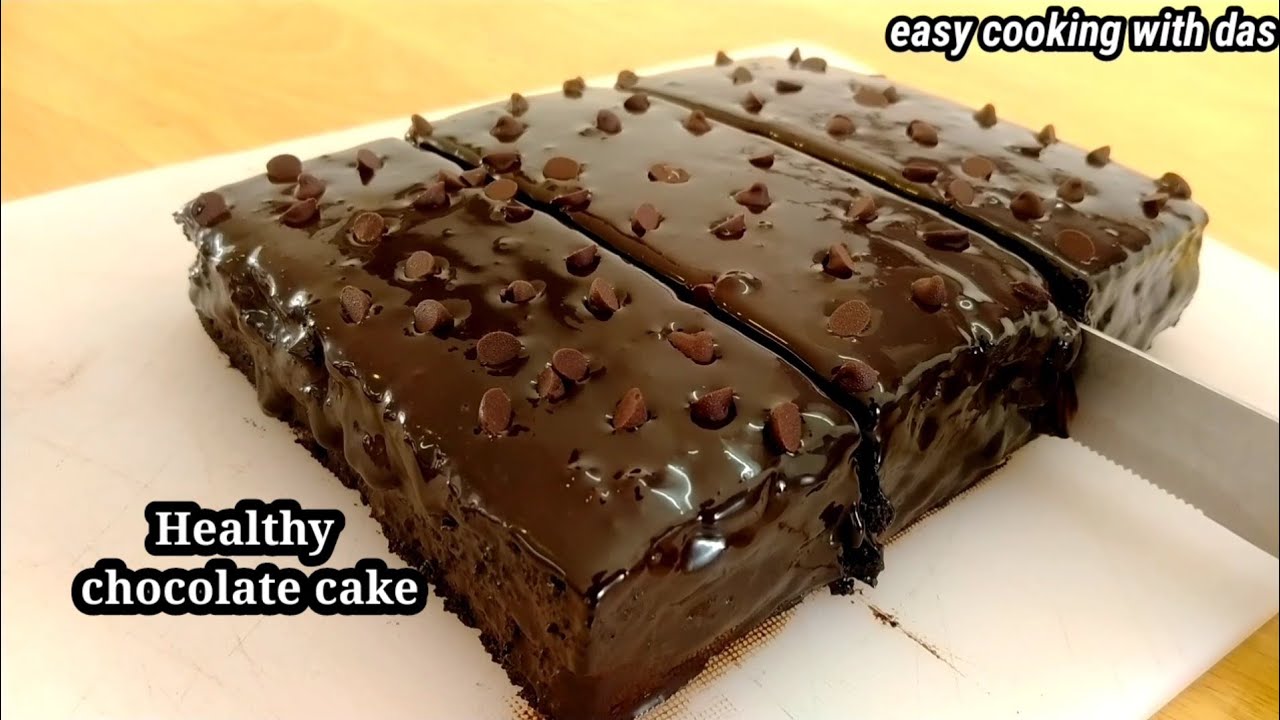 Healthy chocolate cake | No Sugar, No flour , no Oil , no butter | moist and healthy chocolate cake