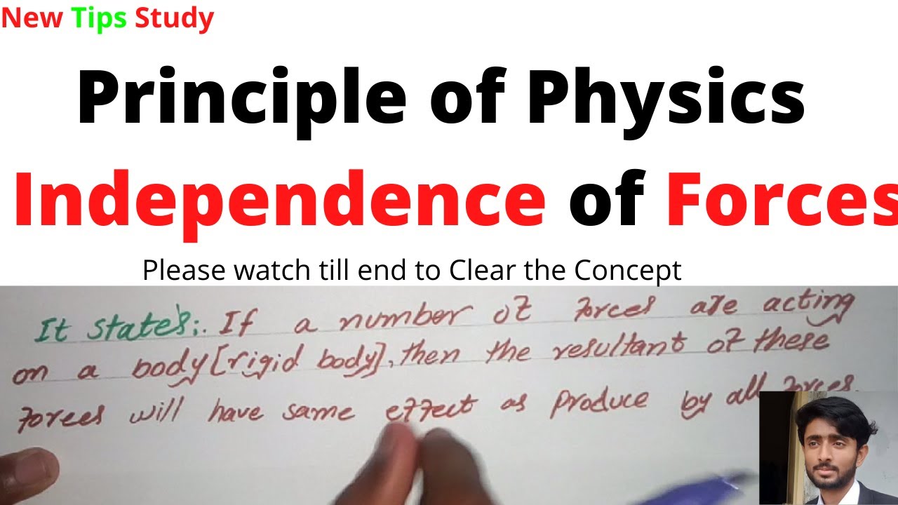 Define principle Independence of Force | Principle of Physic Independence of forces | New Tips Study
