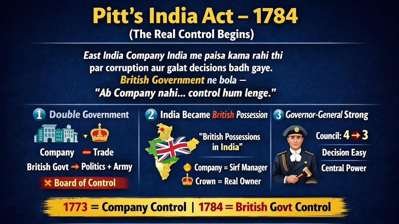 Regulating Act 1773 Vs Pits India Act / Important For All Exams 