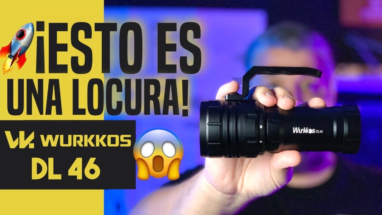 🔥 20.000 LÚMENES! La linterna más BRUTAL que he probado: WURKKOS DL46. Review EDC4K