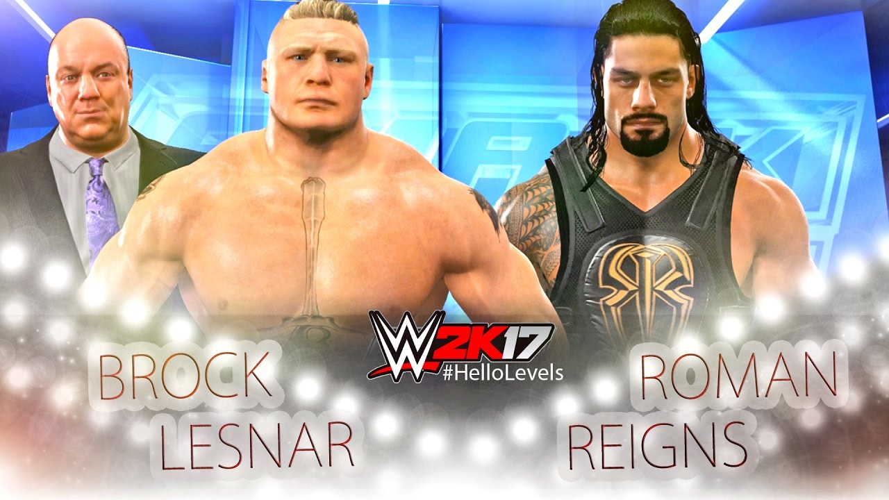 WWE 2K17 Brock Lesnar vs Roman Reigns | Full PS4 Gameplay Match