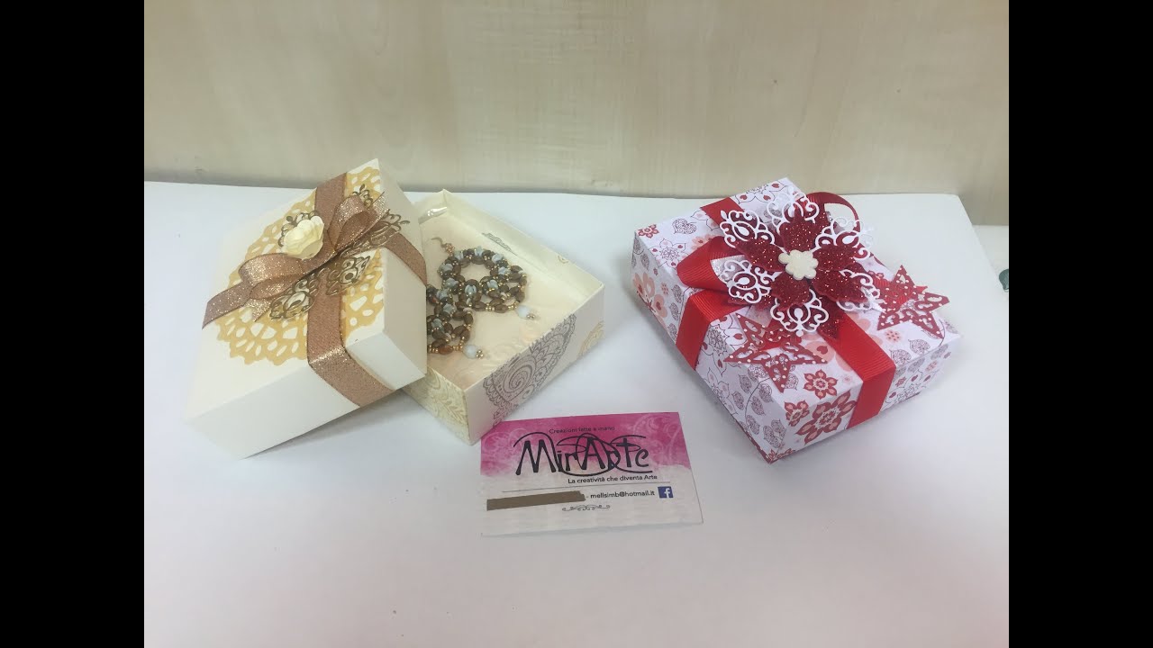 DIY tutorial scatola scrap Bijoux con coperchio fatto con Envelope Punch Board