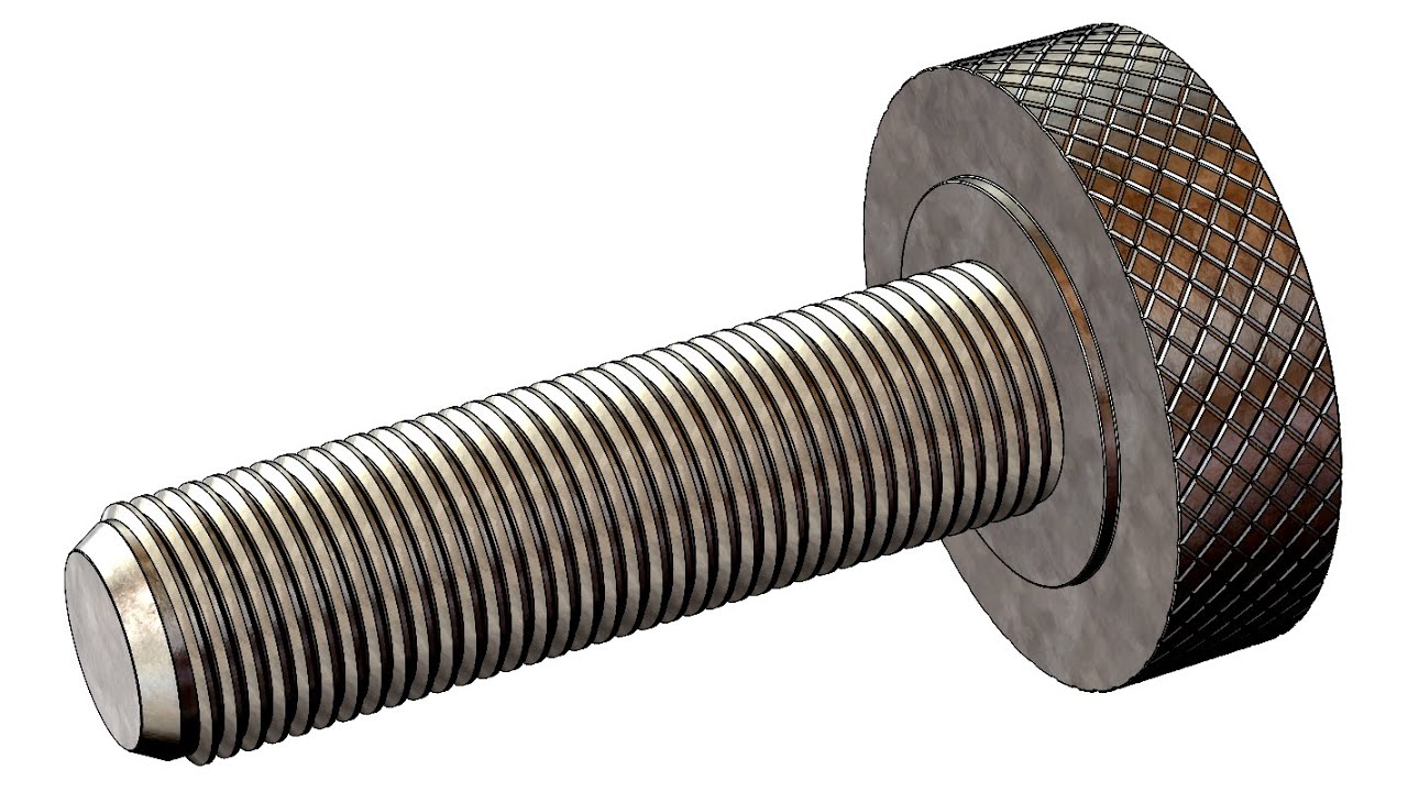 SolidWorks Tutorial #020: Knurled screw 1