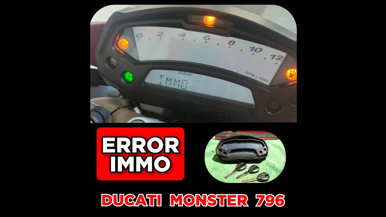 IMMO ERROR DUCATI MONSTER  796  รถสตาร์ทไม่ติด ติดโค้ดอิโม
