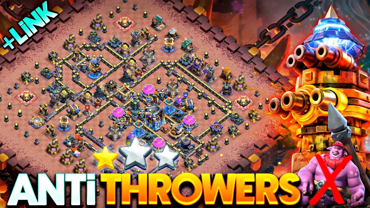 TH18 ANTI THROWERS BEST BASE LINK| TOWN HALL18 NEW ANTI THROWER BASE WITH LINK| TH18 BASE LINK 