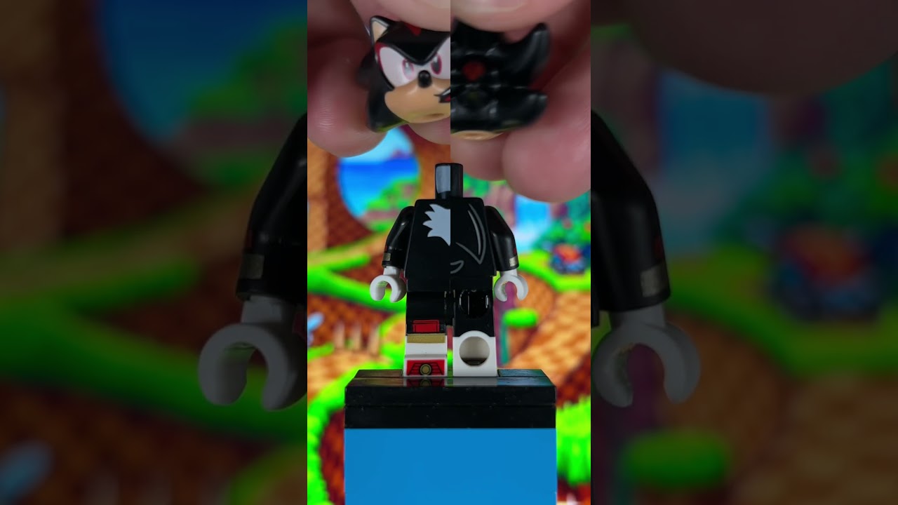 LEGO Sonic Shadow Front-to-Back Minifigure #legosonic