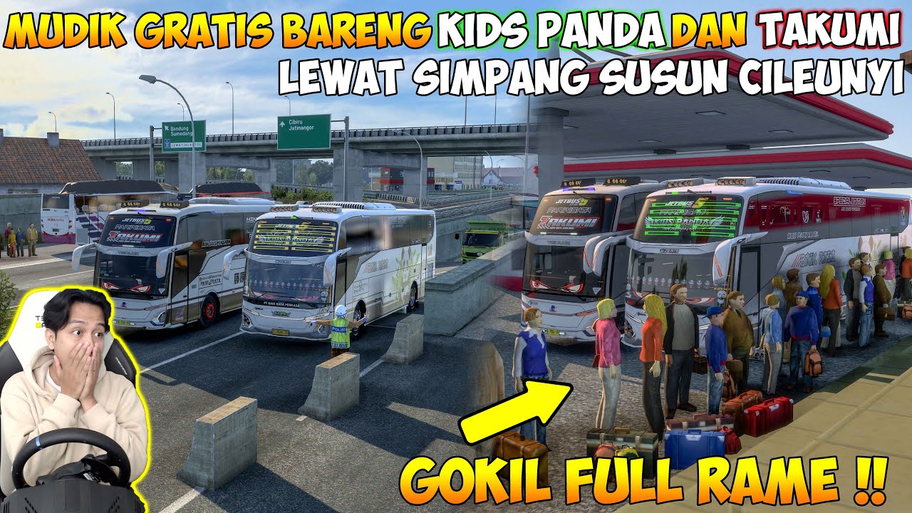 MUDIK GRATIS BARENG KIDS PANDA DAN TAKUMI FULL BASURI !! LEWAT SIMPANG SUSUN CILEUNYI