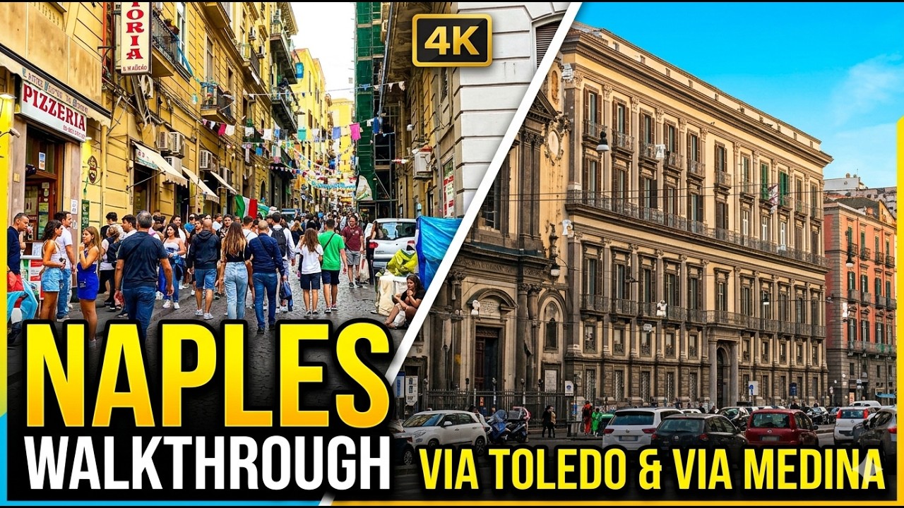 Naples Italy 🇮🇹 Walking Tour | Via Toledo & Via Medina | 4K 60fps Street Walk
