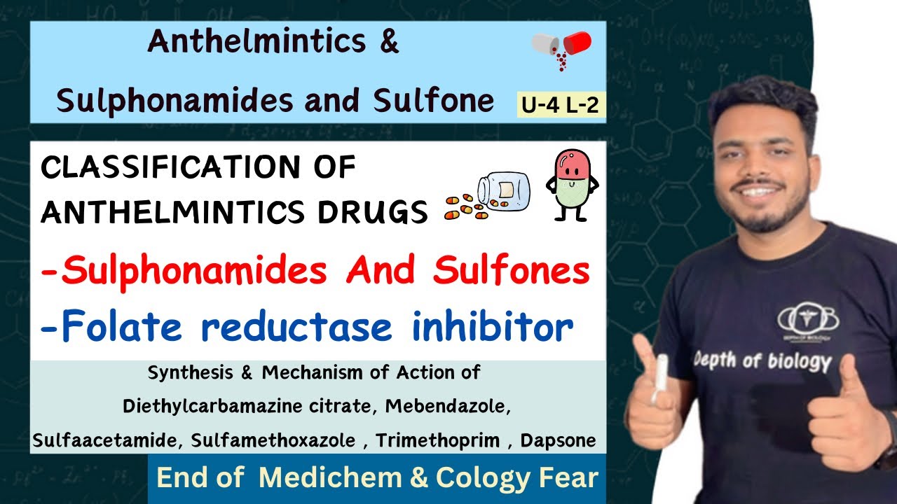 Anthelmintics | Classification of Anthelmintics | Sulfonamide and sulfone | SAR of Sulphonamides